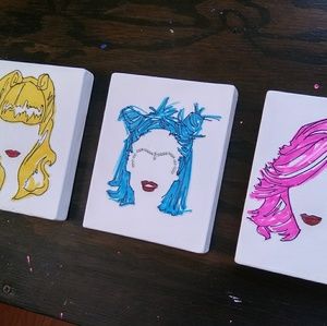 90's Gwen Stefani wall art set of 3